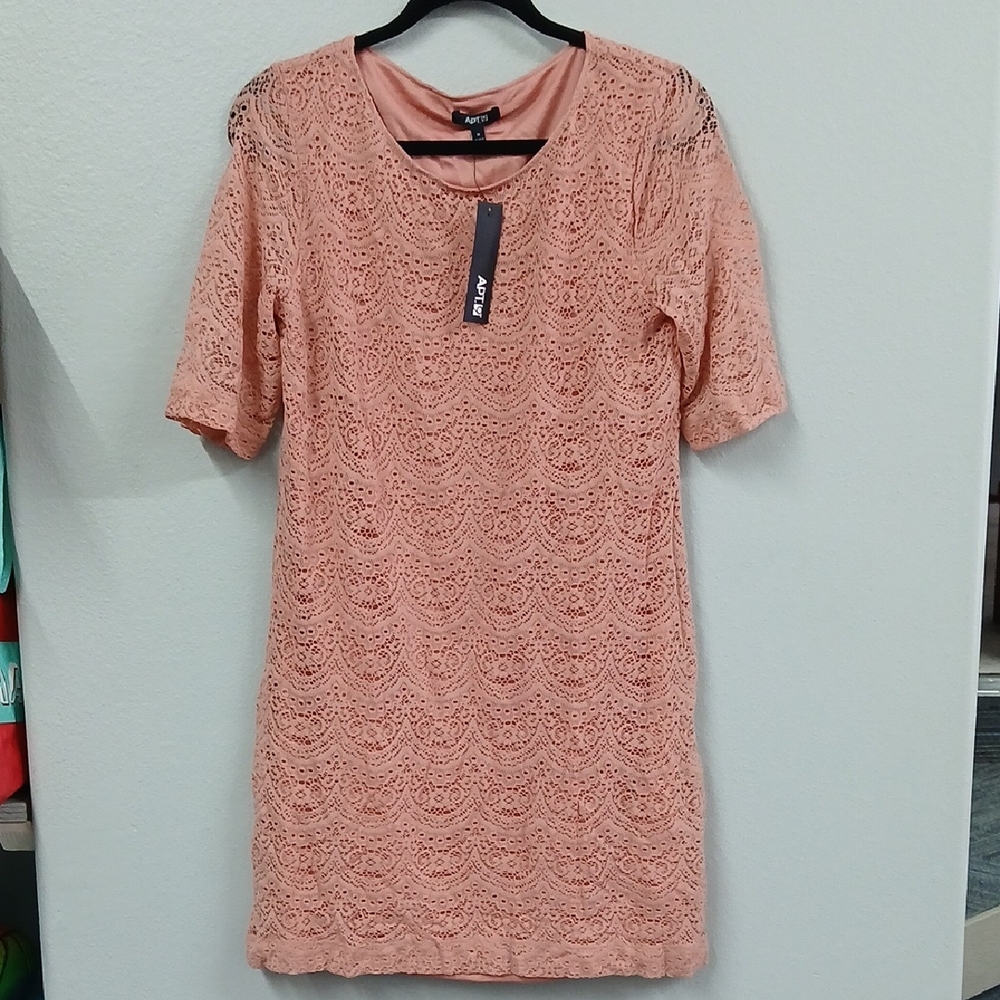 Apt. 9 Coral Lace Midi Dress